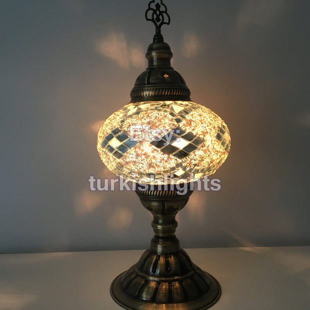 MOSAIC TABLE LAMP - LARGE GLOBE - TurkishLights.NET