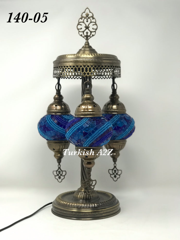 Turkish Mosaic Short Floor/Table lamp With Small Globes, ID:140 - TurkishLights.NET