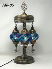 Turkish Mosaic Short Floor/Table lamp With Small Globes, ID:140 - TurkishLights.NET