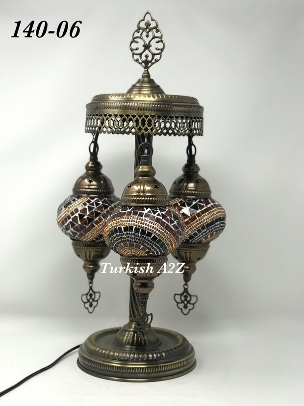 Turkish Mosaic Short Floor/Table lamp With Small Globes, ID:140 - TurkishLights.NET