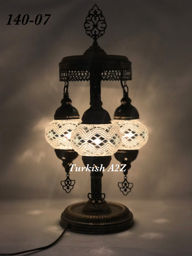 Turkish Mosaic Short Floor/Table lamp With Small Globes, ID:140 - TurkishLights.NET