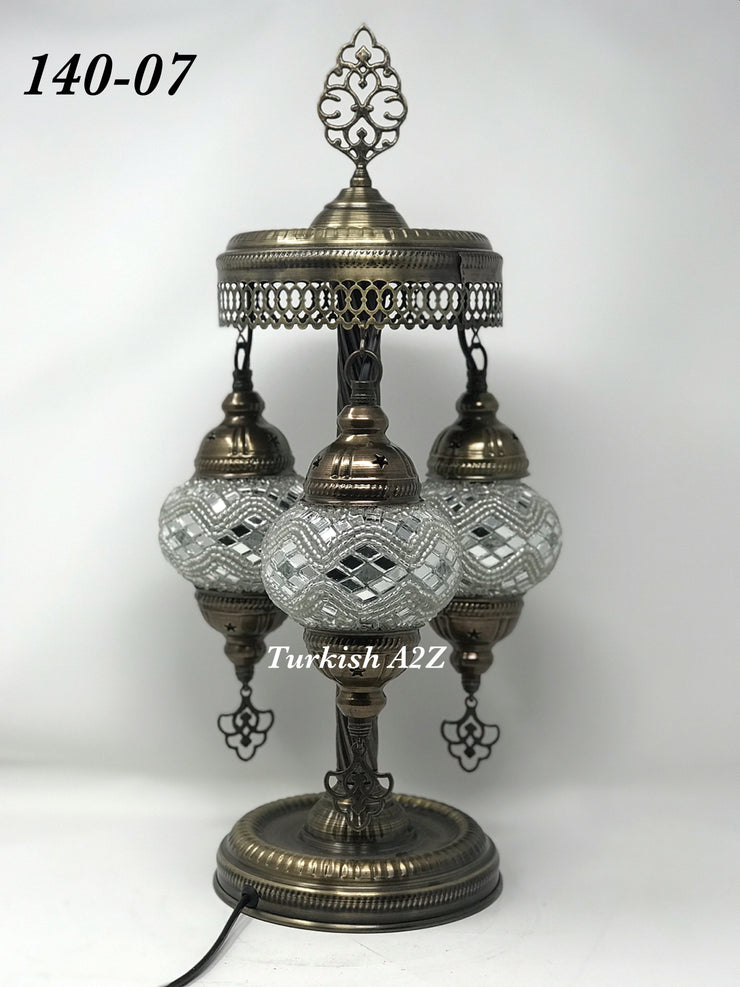 Turkish Mosaic Short Floor/Table lamp With Small Globes, ID:140 - TurkishLights.NET