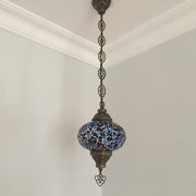 Turkish Handmade Mosaic  Hanging Lamp - Large Globe - TurkishLights.NET