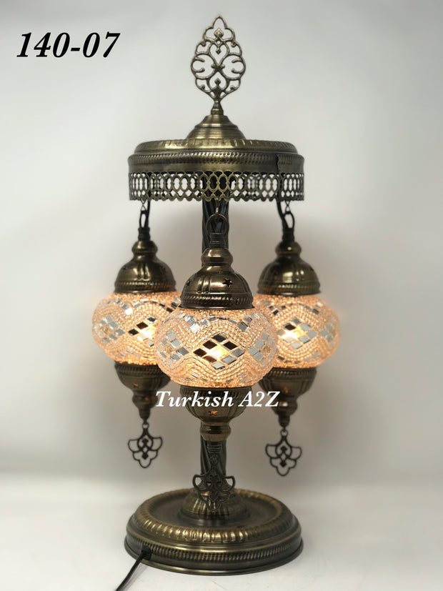 Turkish Mosaic Short Floor/Table lamp With Small Globes, ID:140 - TurkishLights.NET