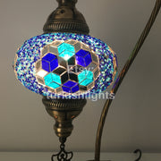 SWAN NECK MOSAIC TABLE LAMP, LARGE GLOBE - TurkishLights.NET