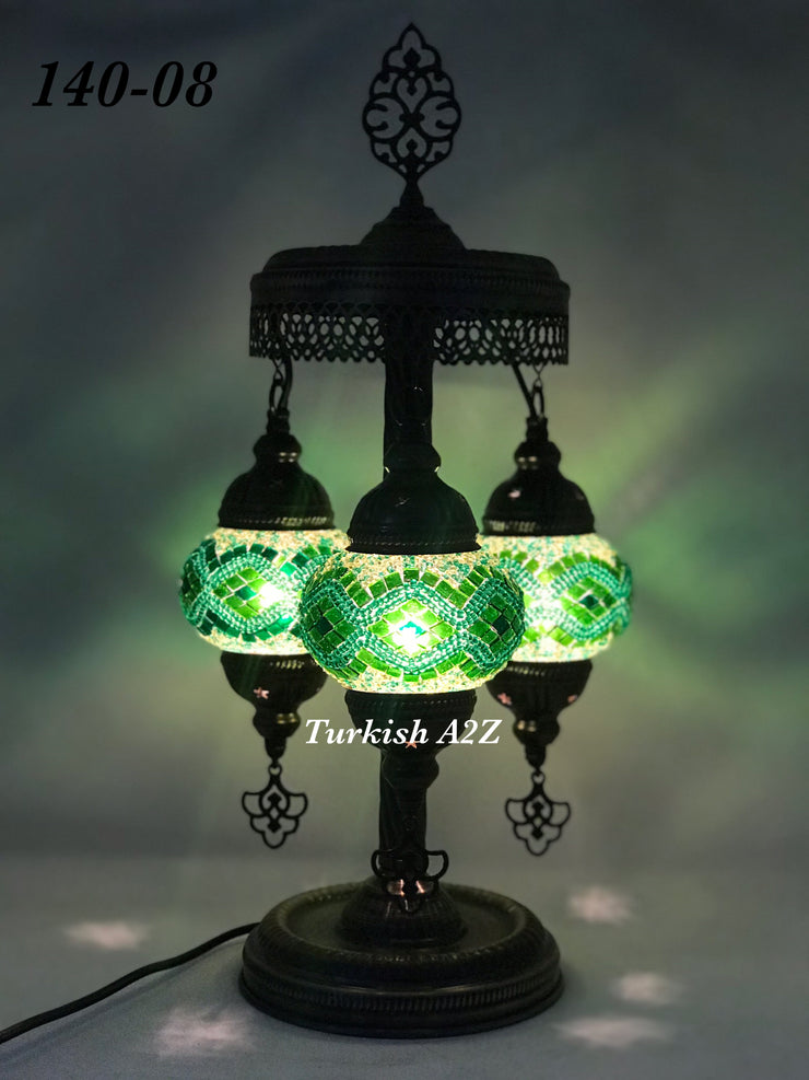 Turkish Mosaic Short Floor/Table lamp With Small Globes, ID:140 - TurkishLights.NET