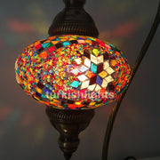 SWAN NECK MOSAIC TABLE LAMP, LARGE GLOBE - TurkishLights.NET