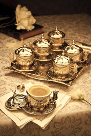 TURKISH GREEK ARABIC COFFE EXPRESSO SET FOR 6 - TurkishLights.NET
