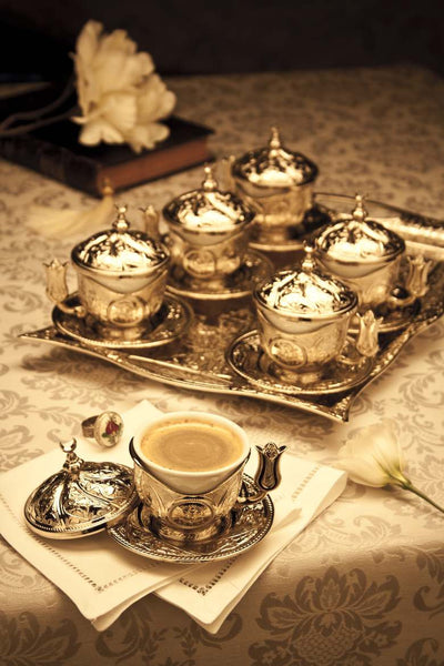 TURKISH GREEK ARABIC COFFE EXPRESSO SET FOR 6 - TurkishLights.NET