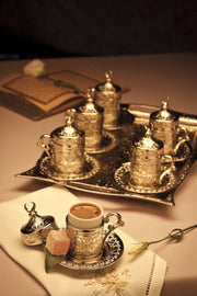TURKISH GREEK ARABIC COFFE EXPRESSO SET FOR 6 - TurkishLights.NET