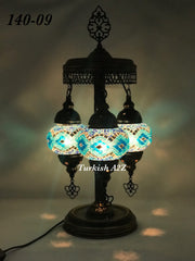 Turkish Mosaic Short Floor/Table lamp With Small Globes, ID:140 - TurkishLights.NET