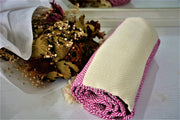 BEST QUALITY ELMAS TURKISH BATH TOWEL, TURKISH PESHTEMAL, PINK - TurkishLights.NET