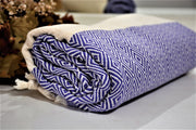 BEST QUALITY ELMAS TURKISH BATH TOWEL, TURKISH PESHTEMAL, VIOLET - TurkishLights.NET