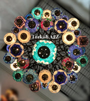 Turkish Mosaic Chandelier With 37 Large Globes  ,ID: 144, FREE SHIPPING - TurkishLights.NET