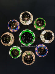 9-BALL Turkish Sultan Mosaic Chandelier With (MEDIUM) GLOBES ,ID:161 - TurkishLights.NET