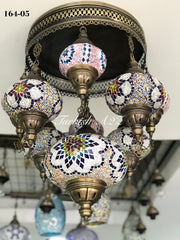 9  BALL SULTAN  CHANDELIER  , Short Chandelier Flush Against the ceiling, ID:164 - TurkishLights.NET