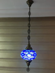 Turkish Handmade Mosaic  Hanging Lamp - Large Globe - specıal edıtıon - TurkishLights.NET