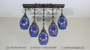 Kitchen Island Pendant With 5 Globes, ID:105 - TurkishLights.NET