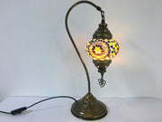 MOSAIC TABLE LAMP, SWAN NECK - TurkishLights.NET