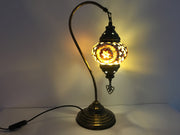 MOSAIC TABLE LAMP, SWAN NECK - TurkishLights.NET