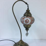 MOSAIC TABLE LAMP, SWAN NECK - TurkishLights.NET