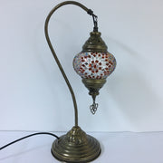 MOSAIC TABLE LAMP, SWAN NECK - TurkishLights.NET