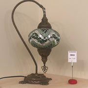 SWAN NECK MOSAIC TABLE LAMP, LARGE GLOBE , SC01 TO SC20 - TurkishLights.NET