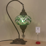 SWAN NECK MOSAIC TABLE LAMP, LARGE GLOBE , SC01 TO SC20 - TurkishLights.NET