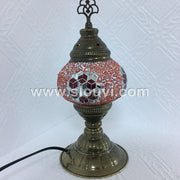 TURKISH MOSAIC TABLE LAMP,  MEDIUM GLOBE - TurkishLights.NET
