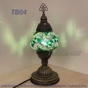 TURKISH MOSAIC TABLE LAMP,  MEDIUM GLOBE - TurkishLights.NET