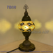 TURKISH MOSAIC TABLE LAMP,  MEDIUM GLOBE - TurkishLights.NET