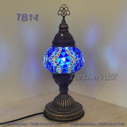 TURKISH MOSAIC TABLE LAMP,  MEDIUM GLOBE , TB10 -TB18 - TurkishLights.NET