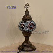 TURKISH MOSAIC TABLE LAMP,  MEDIUM GLOBE , TB19 - TB27 - TurkishLights.NET