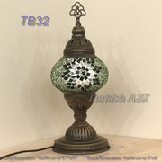 TURKISH MOSAIC TABLE LAMP,  MEDIUM GLOBE TB28 - TB36 - TurkishLights.NET