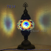 TURKISH MOSAIC TABLE LAMP,  MEDIUM GLOBE TB28 - TB36 - TurkishLights.NET