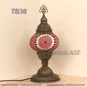 TURKISH MOSAIC TABLE LAMP,  MEDIUM GLOBE TB37- TB45 - TurkishLights.NET