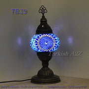 TURKISH MOSAIC TABLE LAMP,  MEDIUM GLOBE TB37- TB45 - TurkishLights.NET