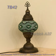 TURKISH MOSAIC TABLE LAMP,  MEDIUM GLOBE TB37- TB45 - TurkishLights.NET