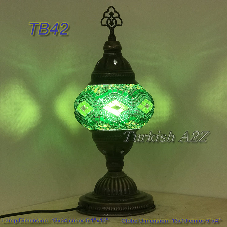 TURKISH MOSAIC TABLE LAMP,  MEDIUM GLOBE TB37- TB45 - TurkishLights.NET