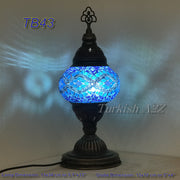 TURKISH MOSAIC TABLE LAMP,  MEDIUM GLOBE TB37- TB45 - TurkishLights.NET