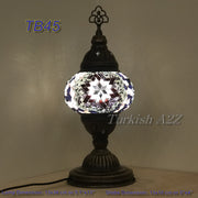 TURKISH MOSAIC TABLE LAMP,  MEDIUM GLOBE TB37- TB45 - TurkishLights.NET