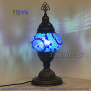 TURKISH MOSAIC TABLE LAMP,  MEDIUM GLOBE TB46- TB60 - TurkishLights.NET