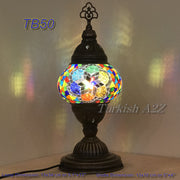 TURKISH MOSAIC TABLE LAMP,  MEDIUM GLOBE TB46- TB60 - TurkishLights.NET