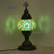 TURKISH MOSAIC TABLE LAMP,  MEDIUM GLOBE TB46- TB60 - TurkishLights.NET