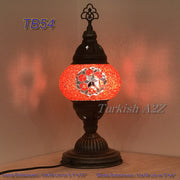 TURKISH MOSAIC TABLE LAMP,  MEDIUM GLOBE TB46- TB60 - TurkishLights.NET