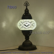 TURKISH MOSAIC TABLE LAMP,  MEDIUM GLOBE TB46- TB60 - TurkishLights.NET