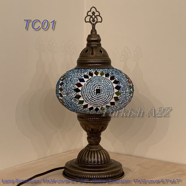 MOSAIC TABLE LAMP - LARGE GLOBE - TurkishLights.NET