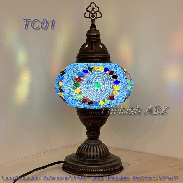 MOSAIC TABLE LAMP - LARGE GLOBE - TurkishLights.NET