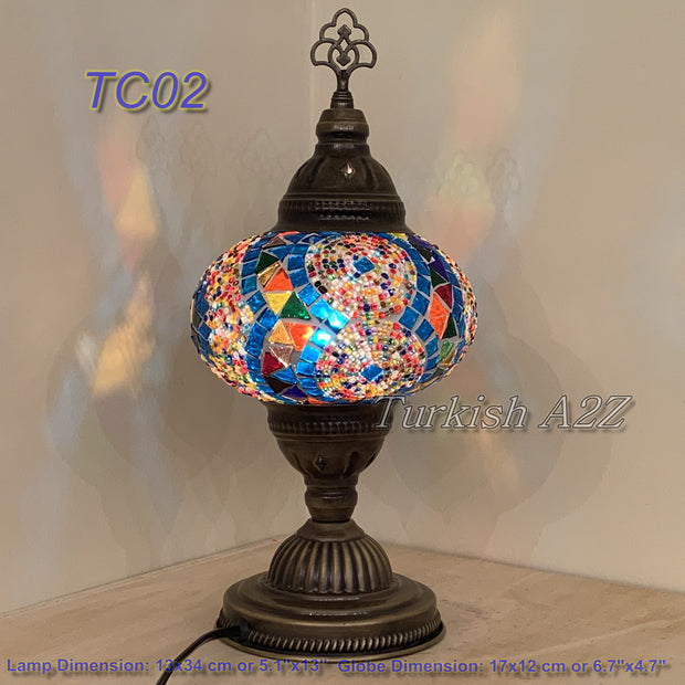 MOSAIC TABLE LAMP - LARGE GLOBE - TurkishLights.NET