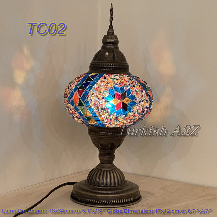 MOSAIC TABLE LAMP - LARGE GLOBE - TurkishLights.NET